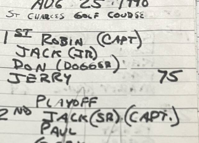 The first page of the notebook, August 25 1990